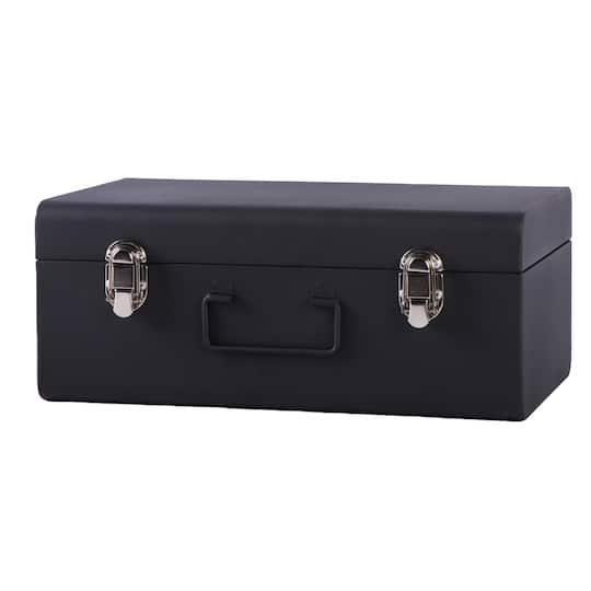 Black Large Metal Storage Box by Artist's Loft™